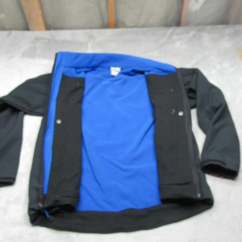 Cinch Jacket Mens Large Black Softshell Water Resistant Fleece‎ Lined Full Zip
